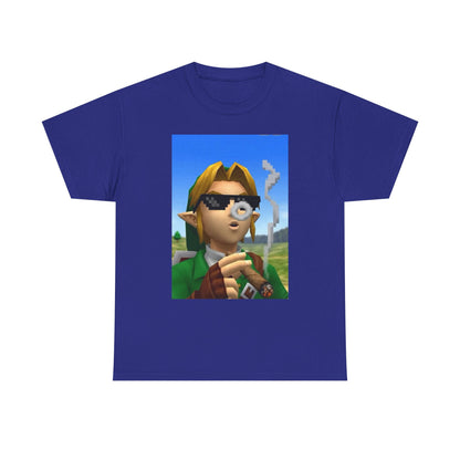 Pixelated Link Smoking With Deal With It Glasses