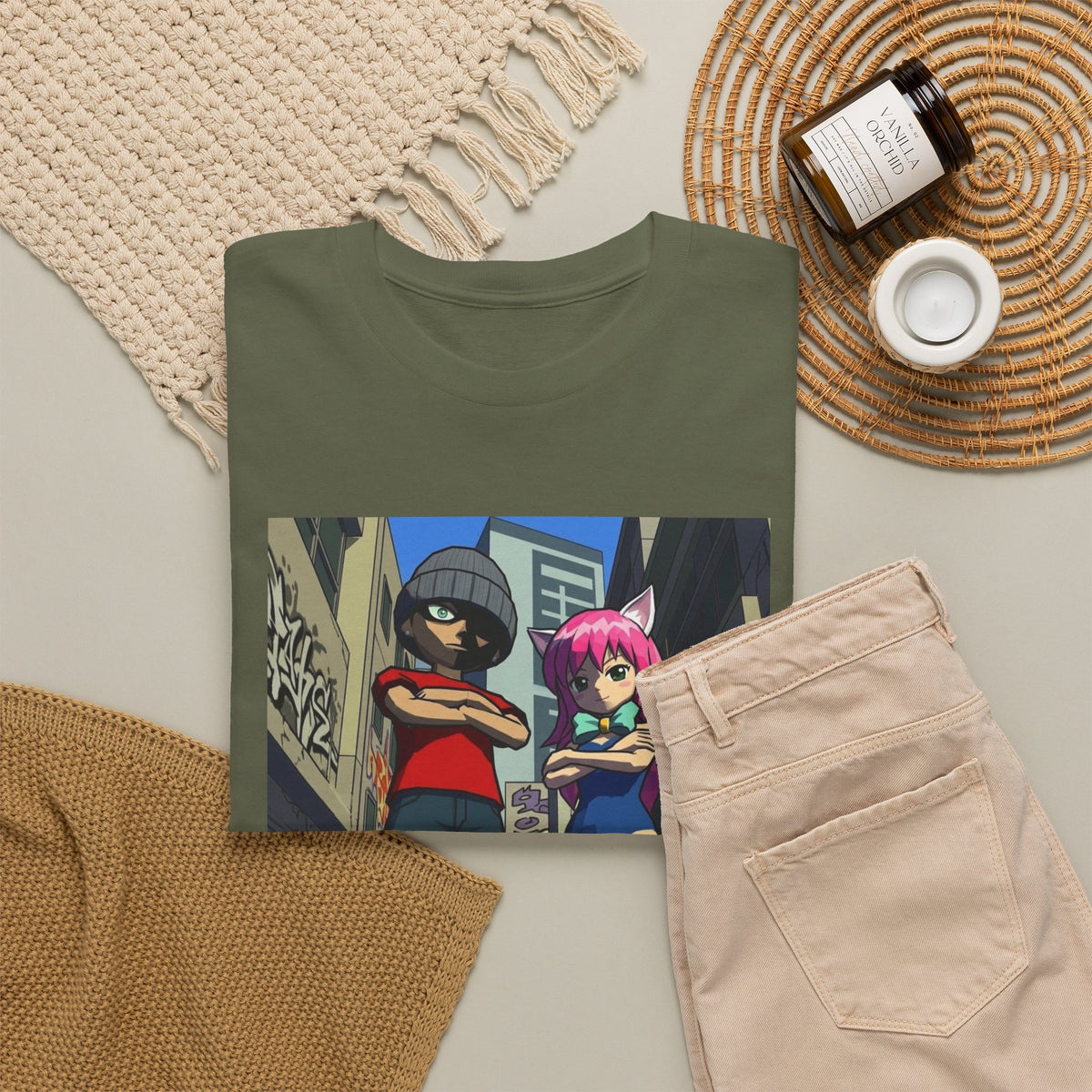 Urban Duo Standoff In Graffiti Alley Tee