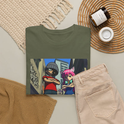 Urban Duo Standoff In Graffiti Alley Tee