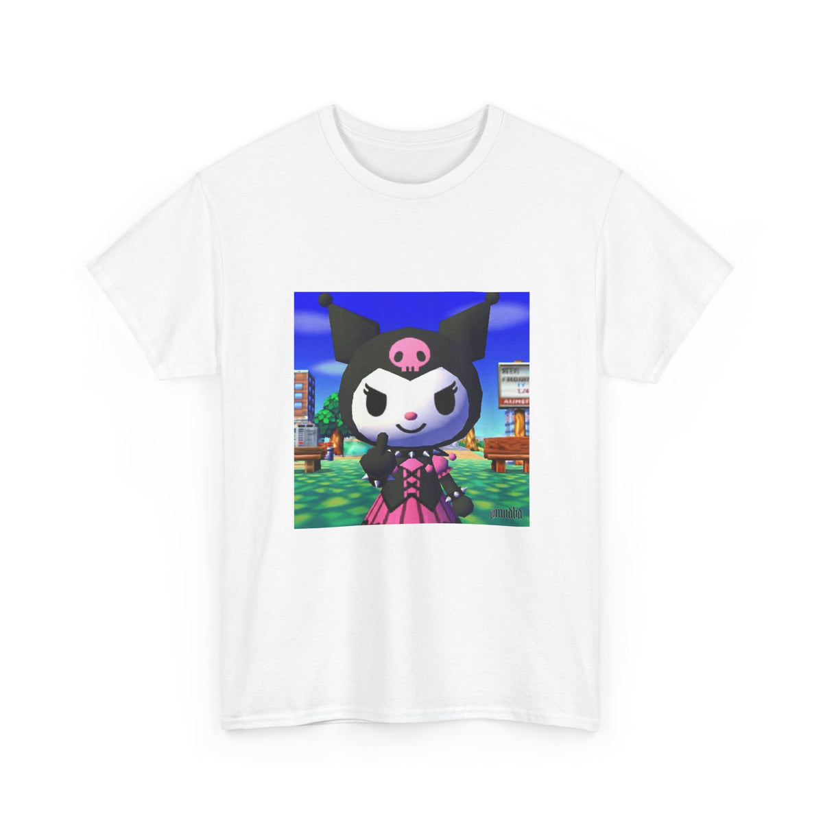 Kuromi Flipping The Bird In Animal Crossing
