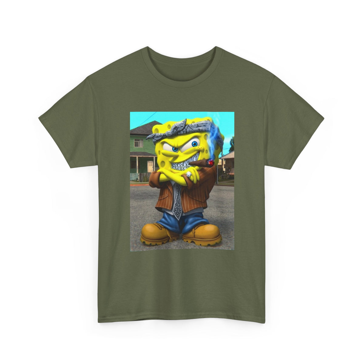 G'd Up SpongeBob Smoking Cigar Tee