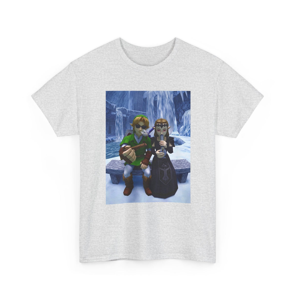 Link And Zelda Chilling In Ice Palace