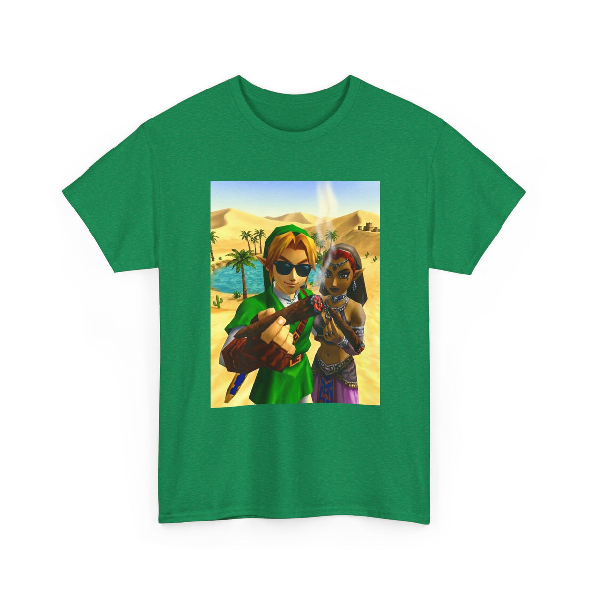Link And Nabooru Smoking In Desert Tee