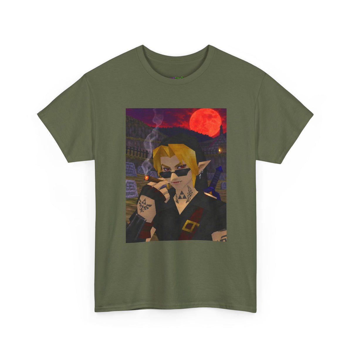 Mystic Green Canvas Graphic Tee