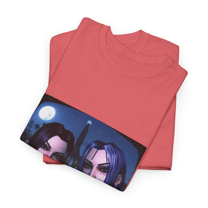 Gothic Gals Smoking In Cemetery Tee
