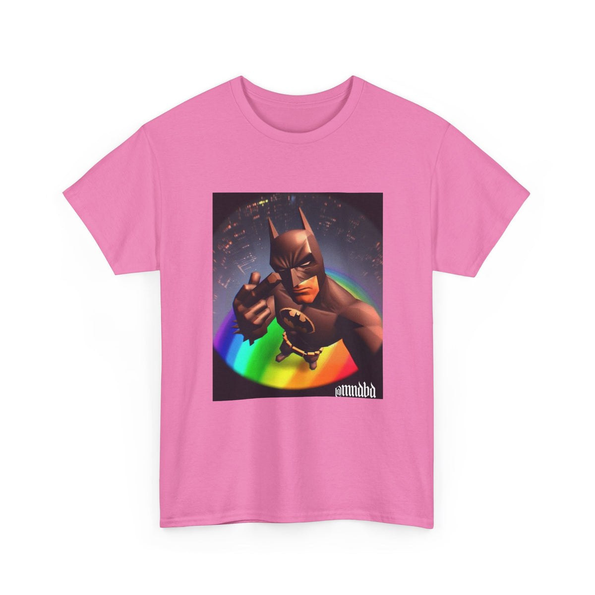 Batman Giving Finger Over Rainbow City