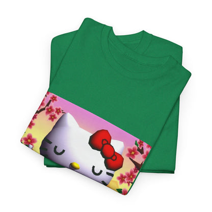 Kitty Meditating and Flipping Bird Tee