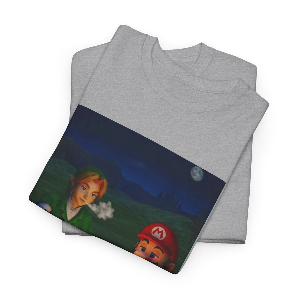 Link and Mario Campfire Smoke Session Tee
