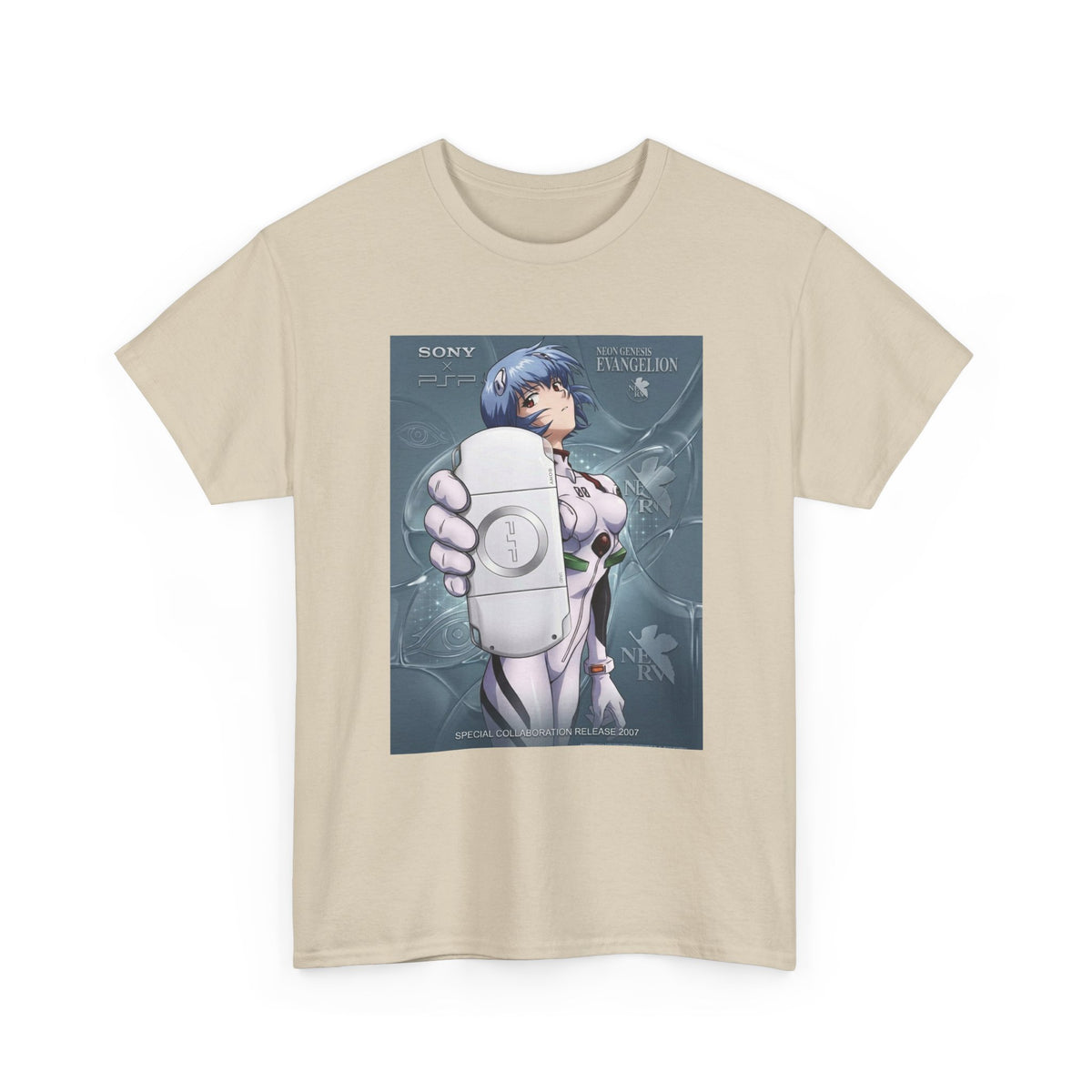 Rei Ayanami Holds PSP Collaboration Tee