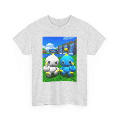 Chao Flipping Off On Green Hills Tee