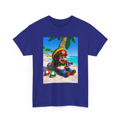 Rasta Mario Chilling On Beach Tee