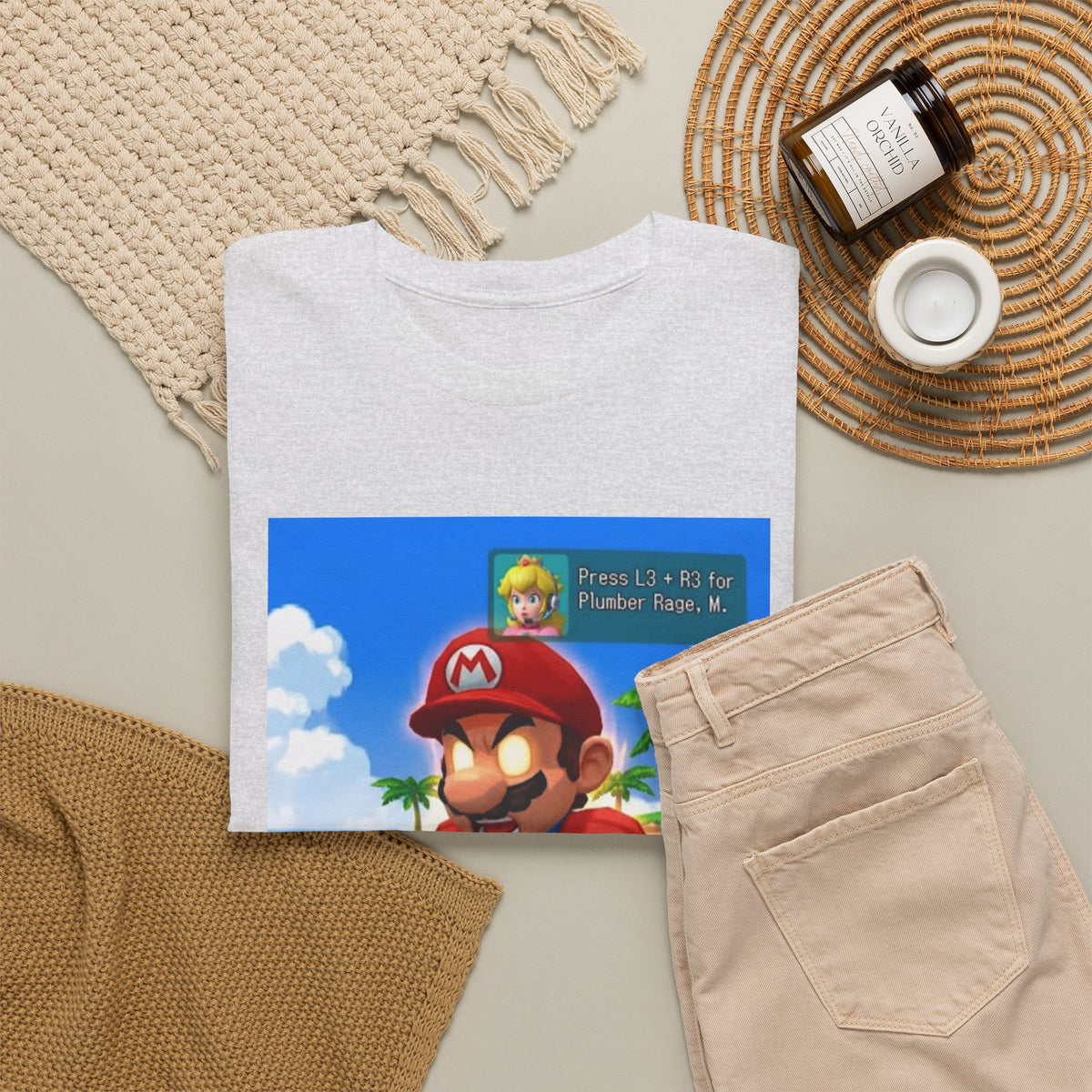 Mario's Plumber Rage Beach Tee