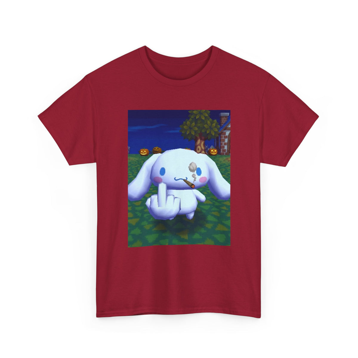 Cinnamoroll Smoking Blunt Flipping Bird Tee