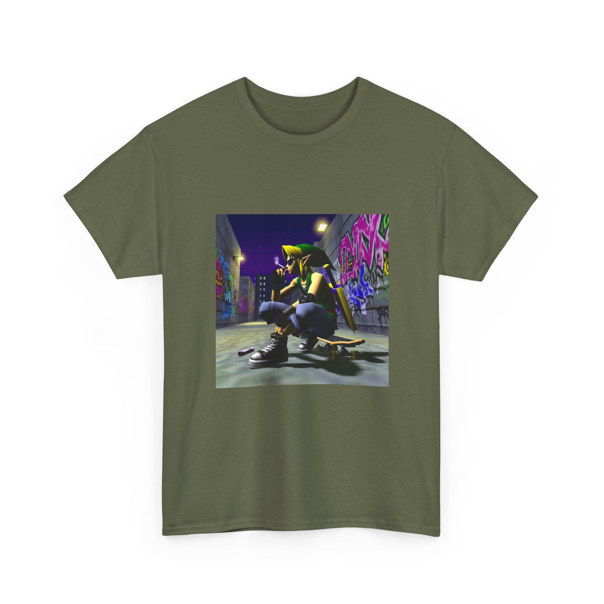 Edgy Link Smoking In Alley Tee