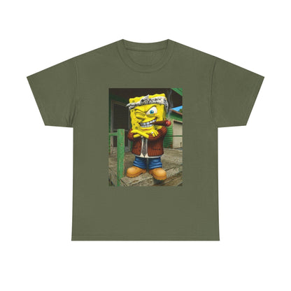 Gangster Sponge Winking and Smoking