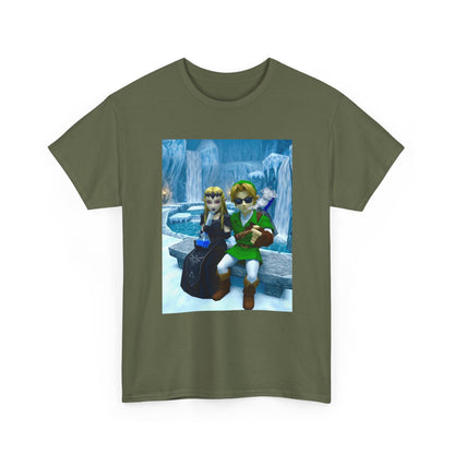 Link And Dark Zelda Chilling In Zora's Domain
