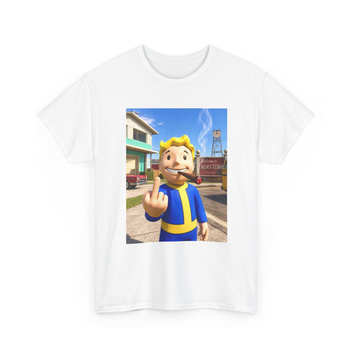 Vault Boy Smoking Blunt In Nuketown