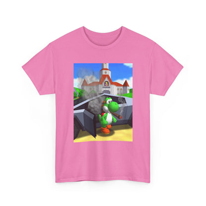 Yoshi Puffing Blunt At Peach's Castle