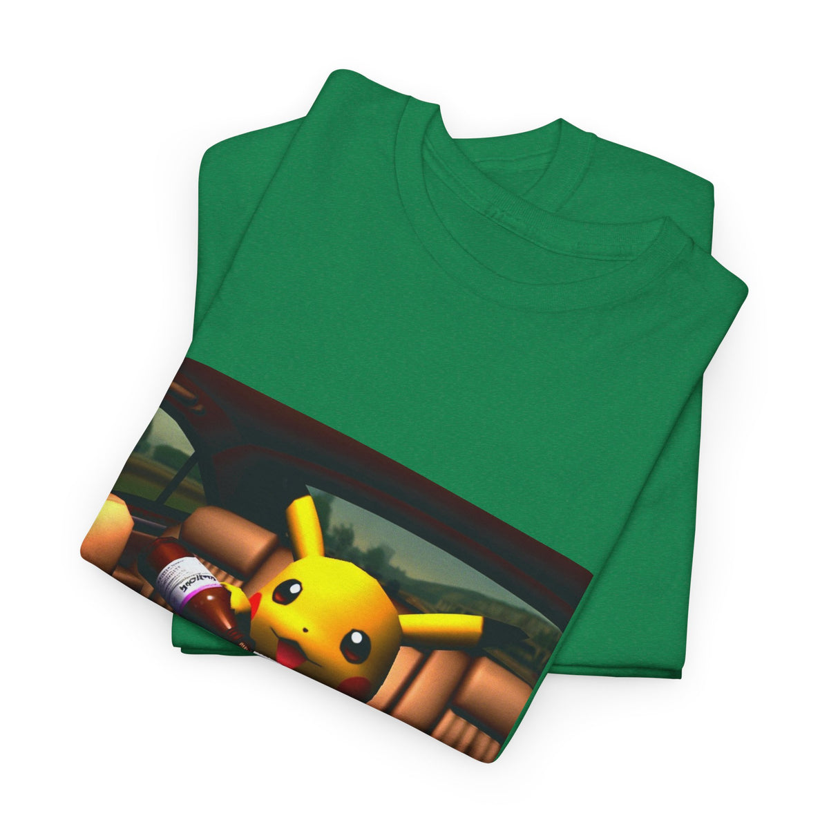 Pikachu Pouring Lean In Car Tee