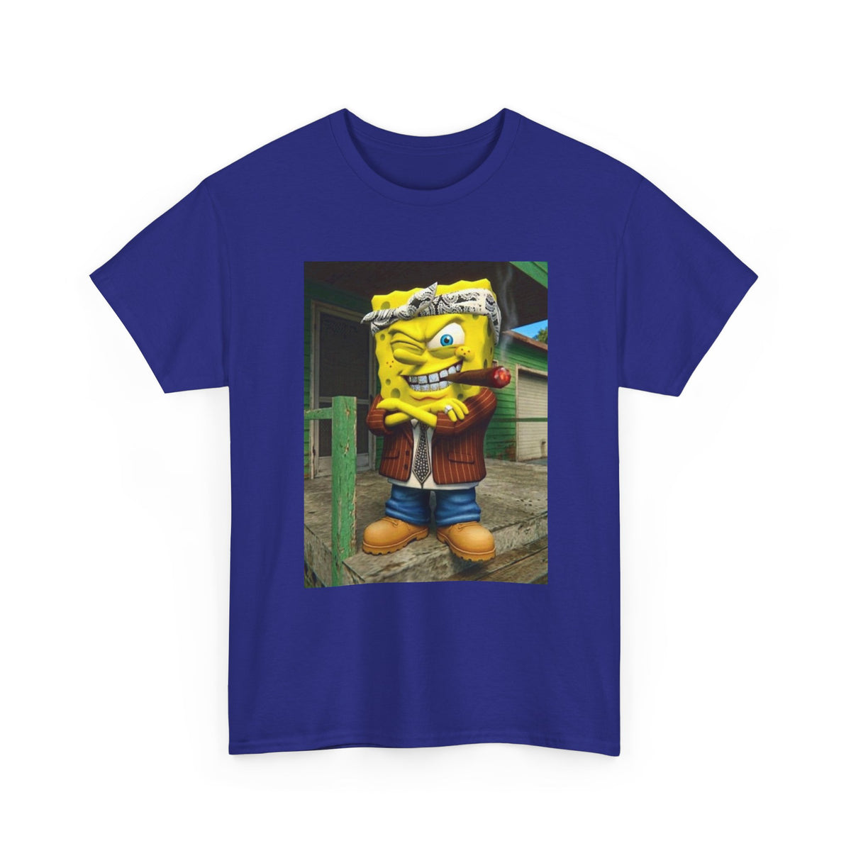 Gangster Sponge Winking and Smoking
