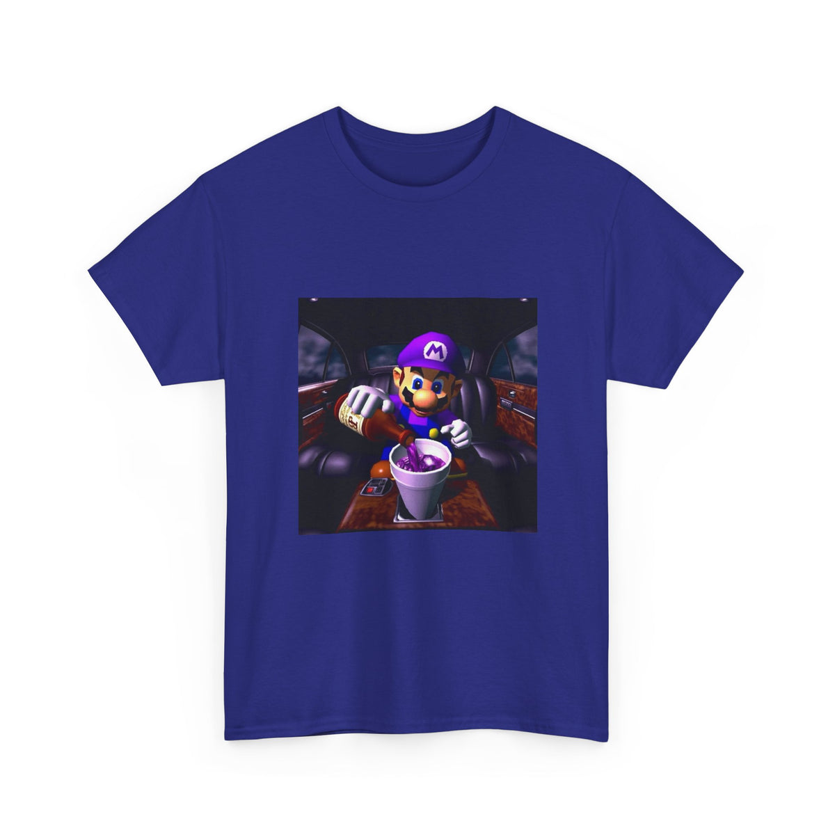 Waluigi Pouring Purple Drank In Limo Tee