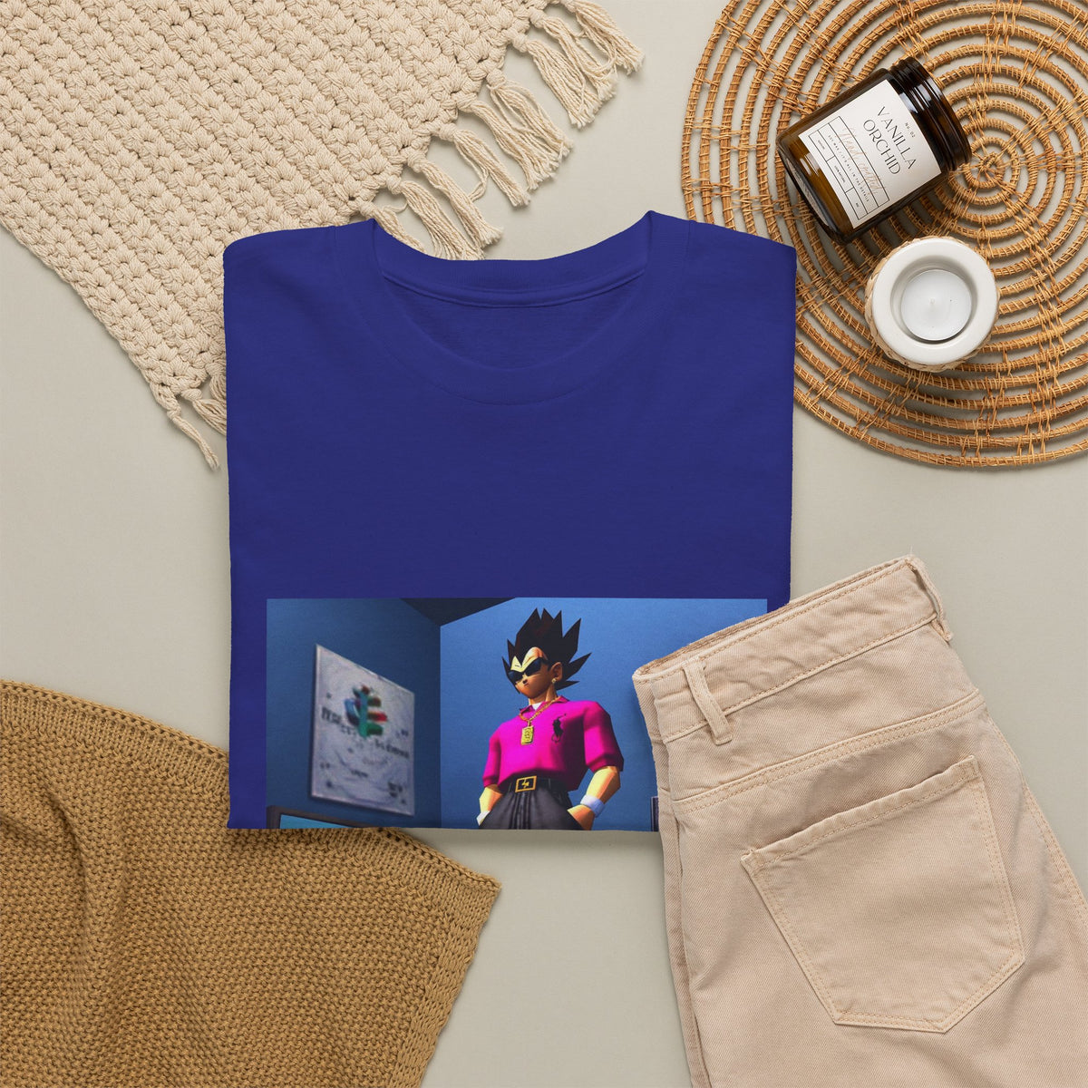 Y2K Vegeta Chilling With PlayStation Tee
