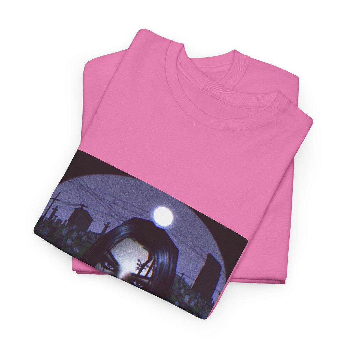 Goth Queen Smoking In Cemetery Moonlight Tee