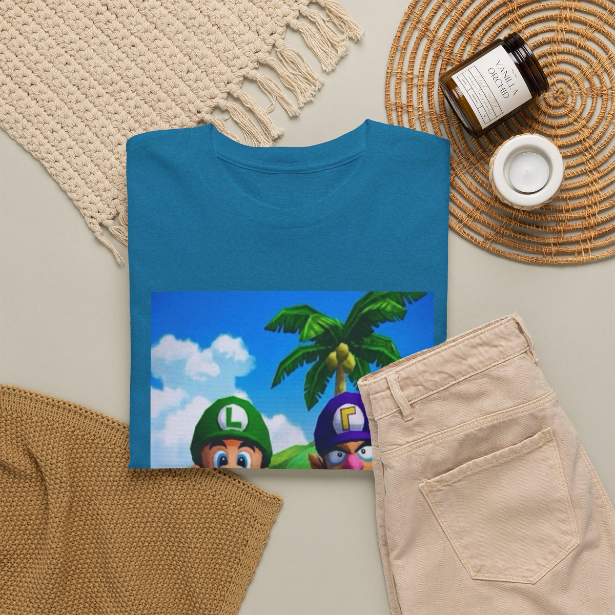 Luigi and Waluigi Flipping The Bird Tee