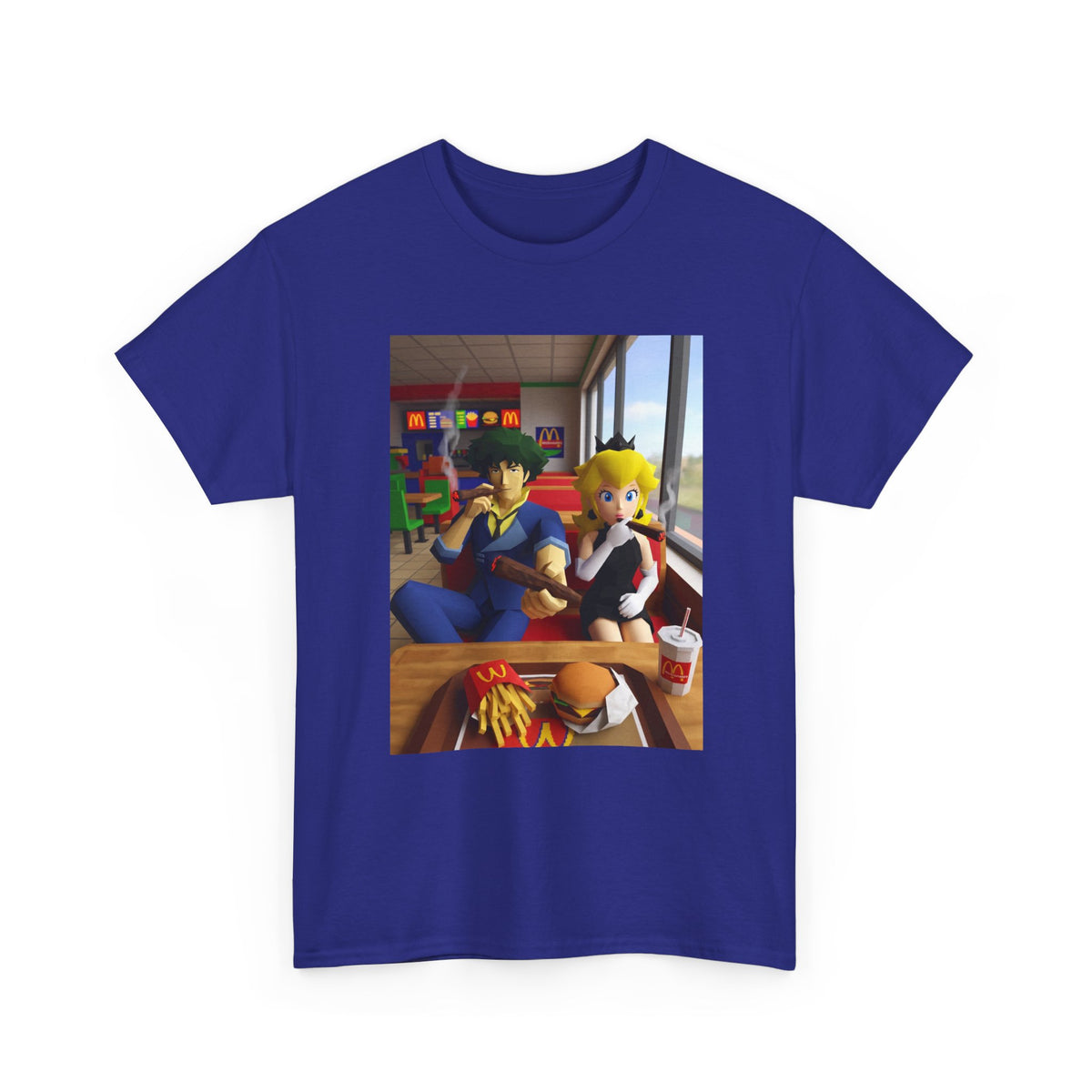 Spike and Peach Smoking Fast Food Tee