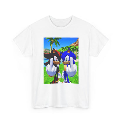 Sonic And Shadow Flipping The Bird Tee