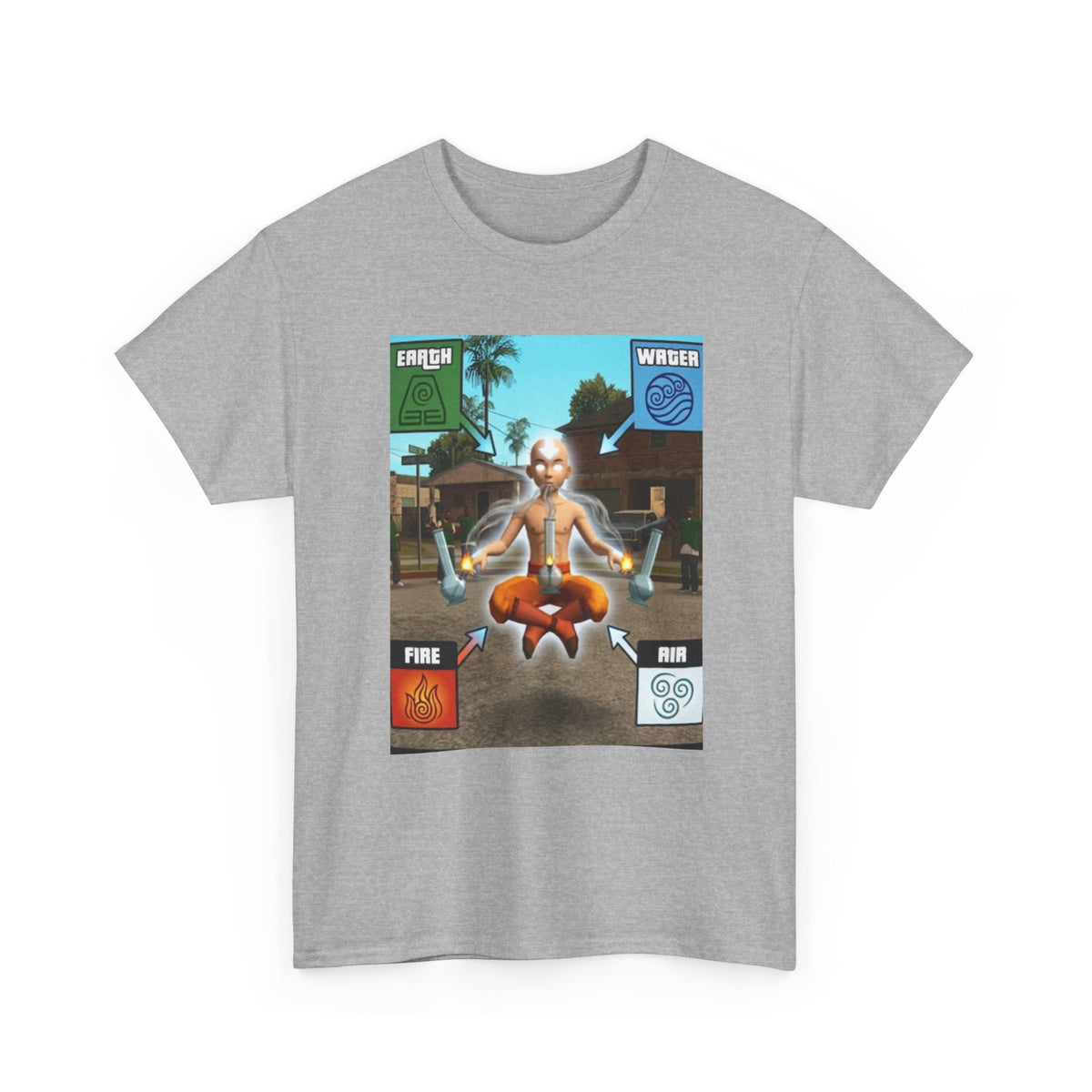 Avatar Aang Element Bending With Bongs Tee