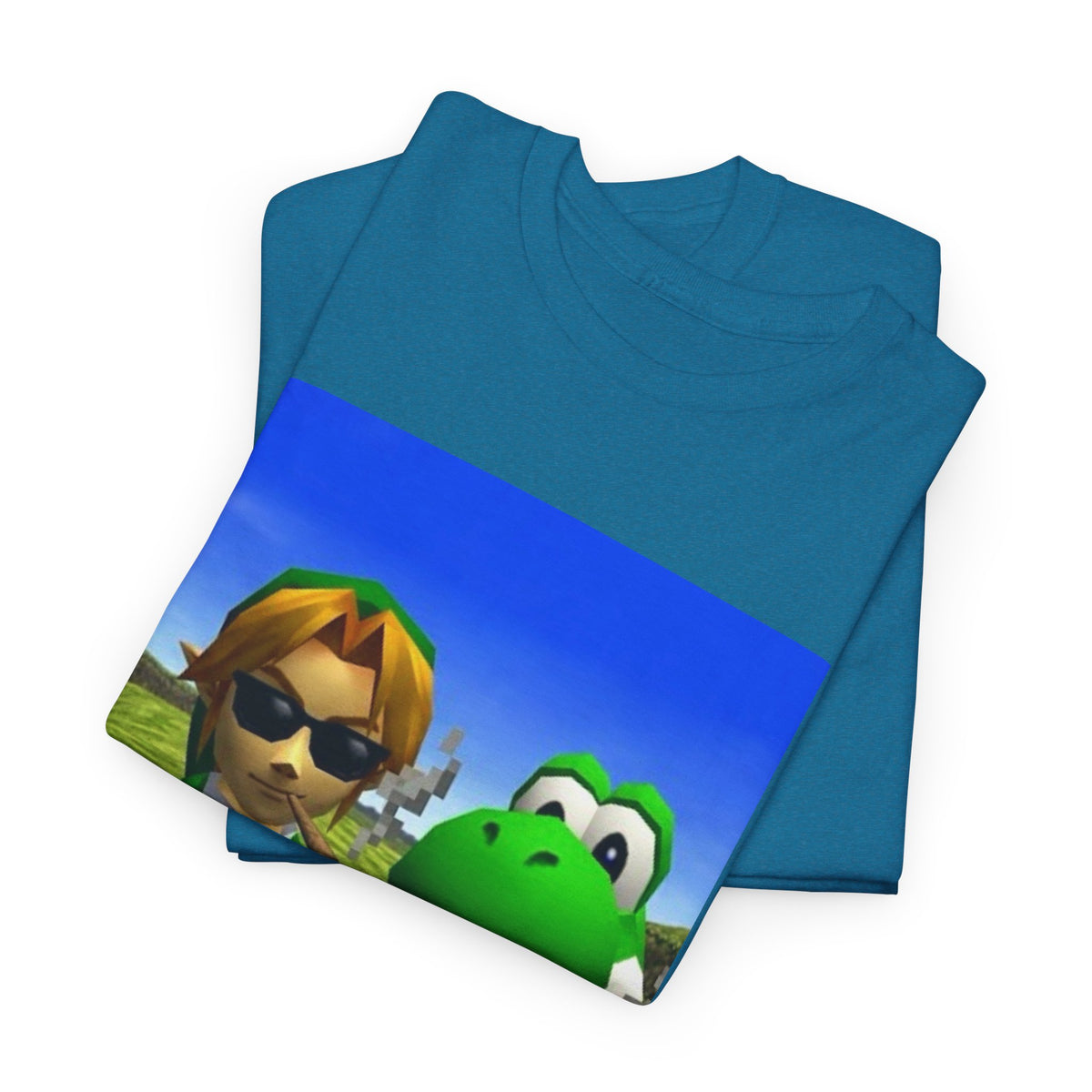 Link And Yoshi Flipping Off The World