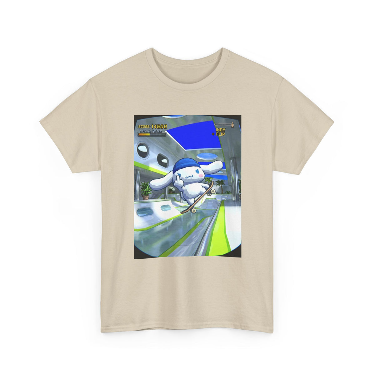 Skater Cloud Dog Flipping Bird Tee