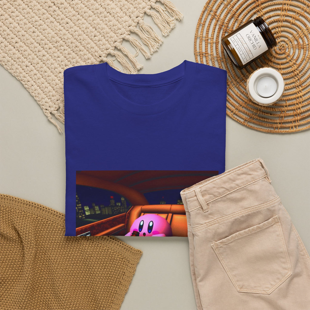 Kirby Sipping Lean In The Car Tee