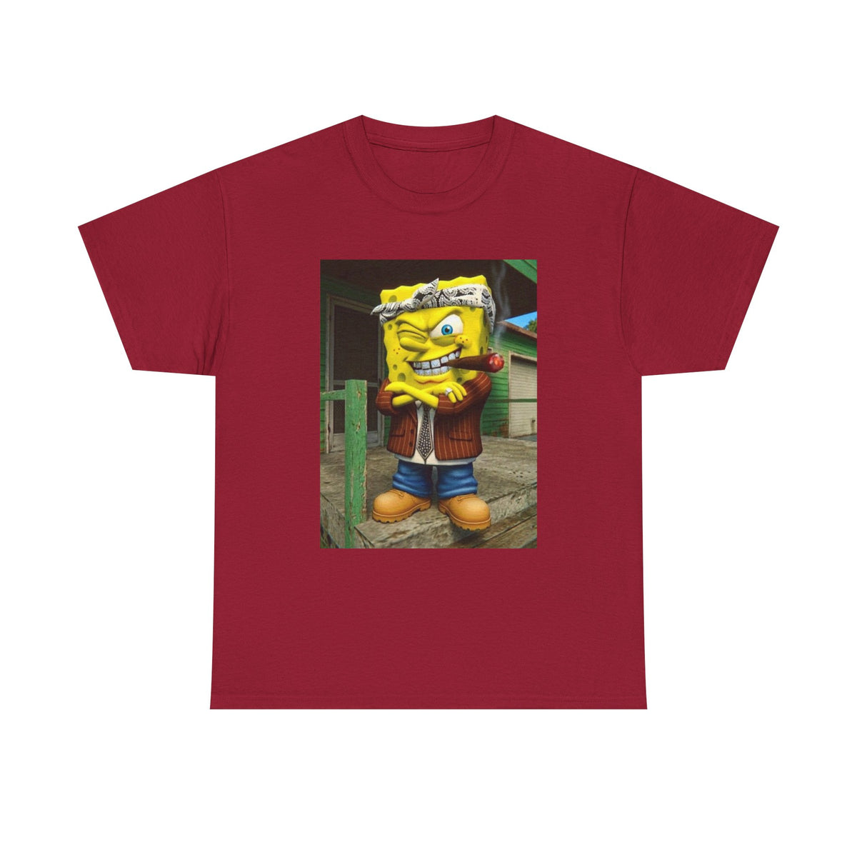 Gangster Sponge Winking and Smoking
