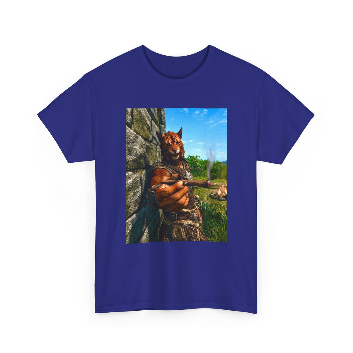 Khajiit Offering Smokin' Cigar Tee
