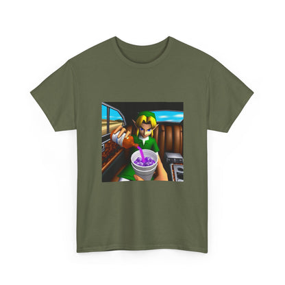N64 Link Pouring Purple Lean Tee