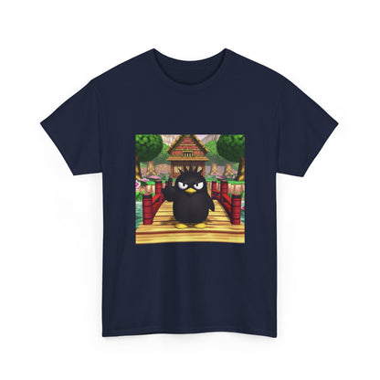 Grumpy Black Bird Flipping Off Tee