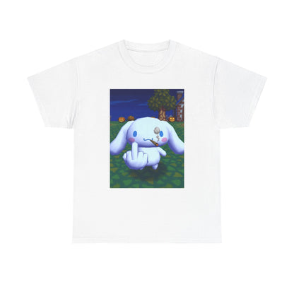 Cinnamoroll Smoking Blunt Flipping Bird Tee