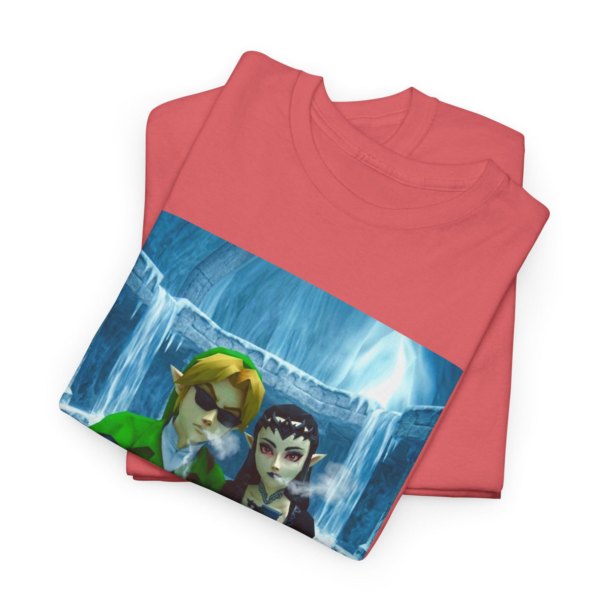 Link And Zora Chilling In Ice Cavern
