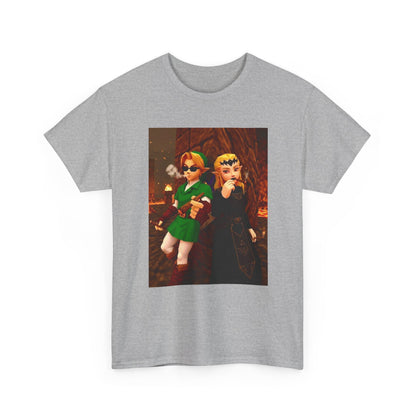 Link and Zelda Chillin' With Cigars Tee