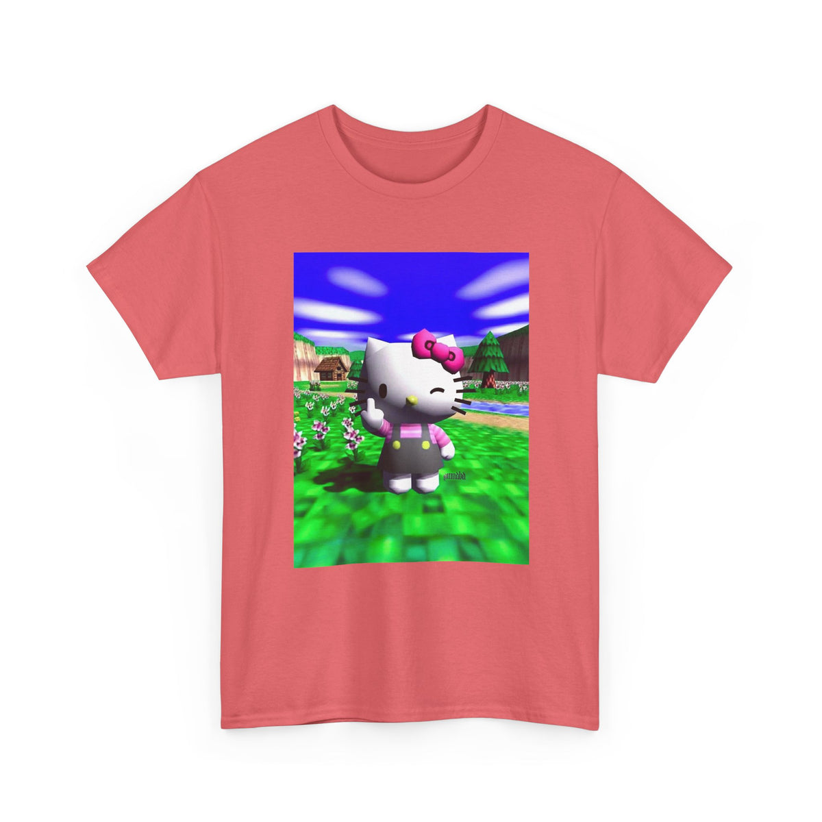 Winking Kitty Flipping The Bird Tee