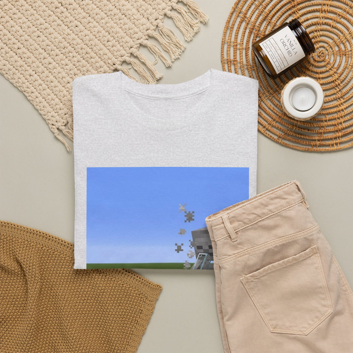 Minecraft Skeleton Taking A Hit Tee