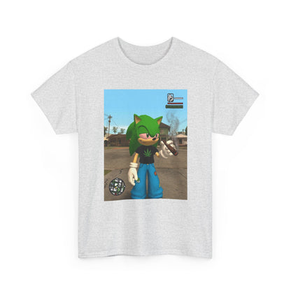Green Hedgehog Smoking Blunt In San Andreas Tee