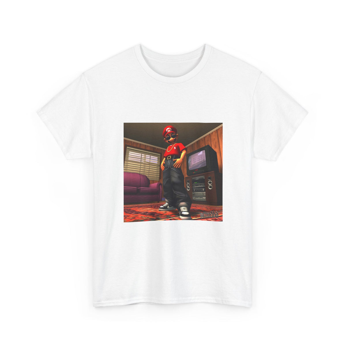 Gangster Mario Chillin' In The Crib Tee