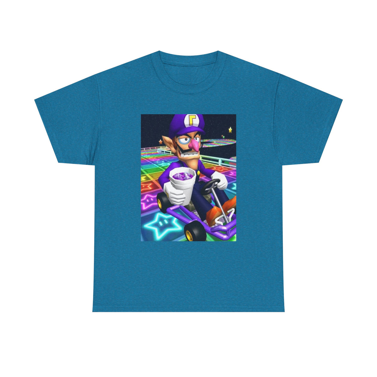 Waluigi Sipping Lean On Rainbow Road Tee (Design 4)