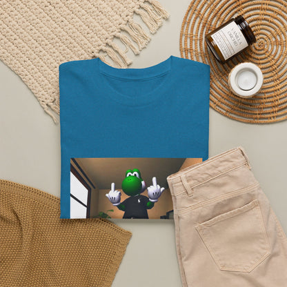 Yoshi Flipping Off In The Living Room Tee