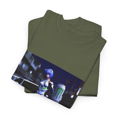Rei Ayanami With Monster Energy Car