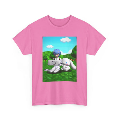 Rei Ayanami Gaming with Cinnamoroll Tee
