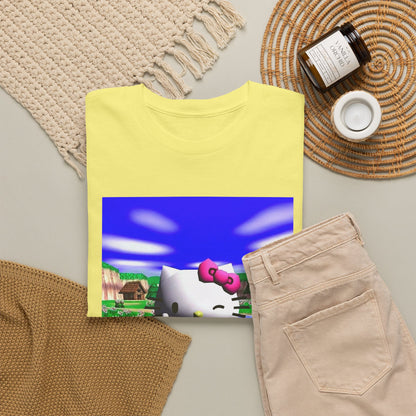 Winking Kitty Flipping The Bird Tee